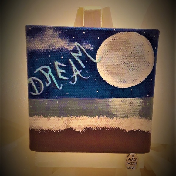 BeaslePunk Art Original Other - Dream Away - mini canvas art original 3" x 3" BeaslePunk Art Original Other - Dream Away - mini canvas art original 3" x 3"